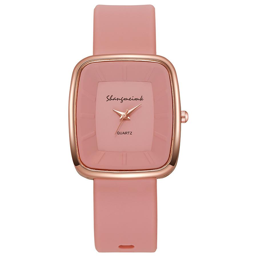 Simple Watch Square Scale Quartz Watch Neutral Middle And High School Student Watch Fashion Trendy Silicone Watch