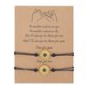 2pcs/set Charm Couple Friendship Bracelet Love Heart Daisy Volcanic Stone Bead Bangles Bracelet For Women Men Lucky Wish Jewelry