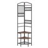 VEVOR Corner Hall Tree, 1810 Mm Coat Rack with Hooks, Top Shelf & Steel Frame
