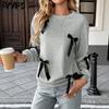 Women's Fashion Casual Spring Autumn Long Sleeve O-Neck Blouses & Shirts