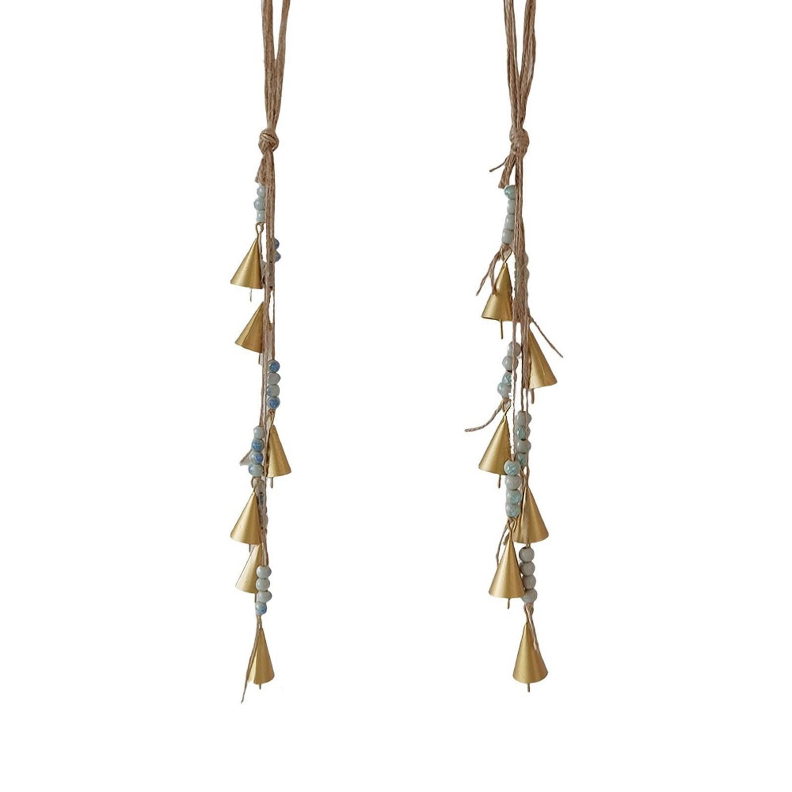 

Hanging Metal Bell String (Jute Rope, Rustic) One Size