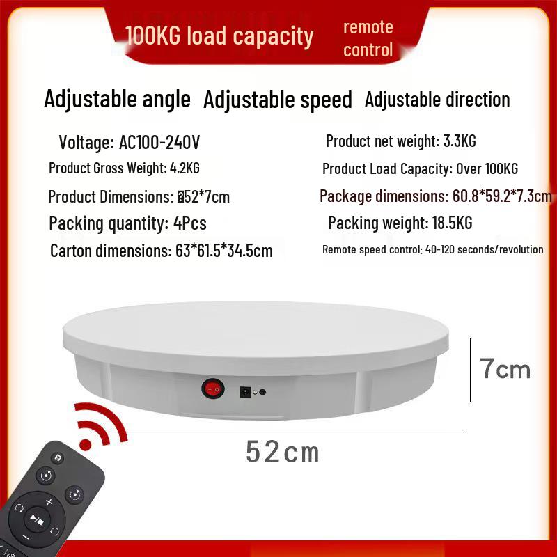 High-Capacity Electric Rotating Display Stand for Photography and Video