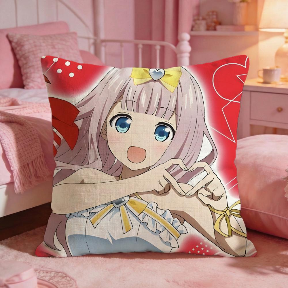 KKaguyasamas Love Is Wars Cushion Cover Premium Comfort Reversible Pillow Cove Two In One Design For Any Room  Car Interior