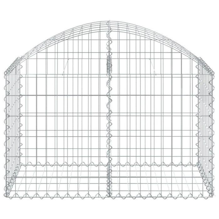 VidaXL Panier de Gabion, Cage à Gabion, Mur de Gabion, Panier à Pierre, Gabion pour Pierre Jardin Patio Extérieur, 153433