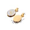 1Pcs Stainless Steel With Pinch Bail Clasps Imitation Pearl Letter Charms Pendant For Necklace DIY Jewelry Making Accessories