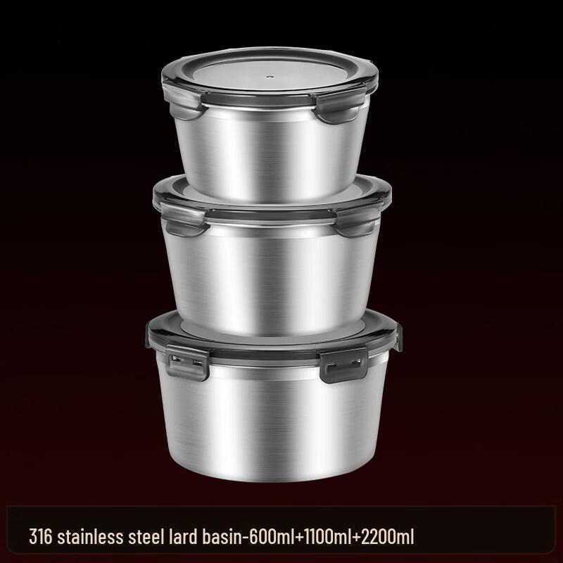 Xihe Food Grade 316 Stainless Steel Sealed Storage Container Set