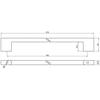 4 x Black furniture handle 192 mm metal