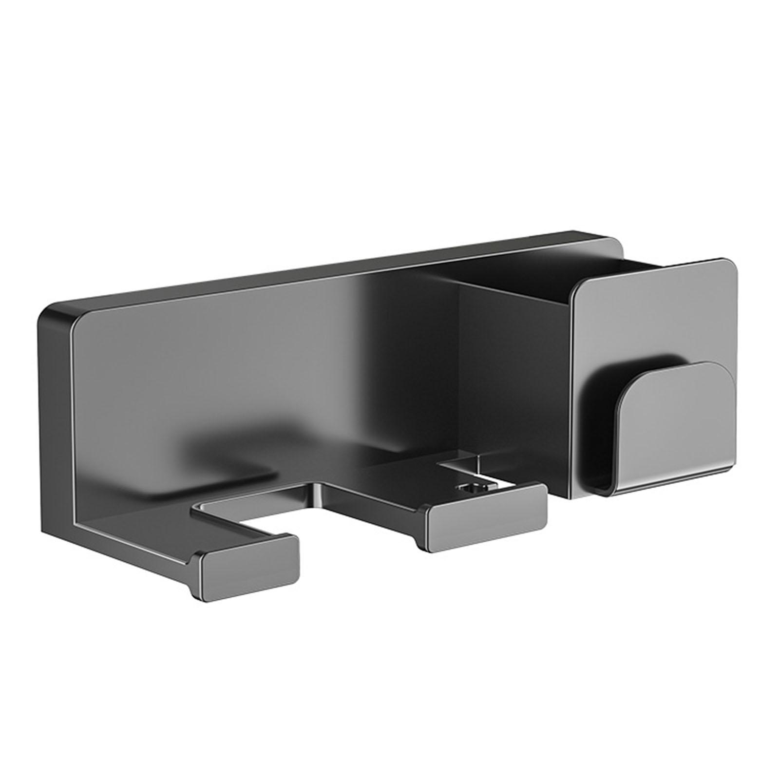 

Hair Dryer Holder Water Proof ABS Wall Mounted Adhesive Blow Dryer Rack for Combs Hairpins Hair Dryer Nozzles