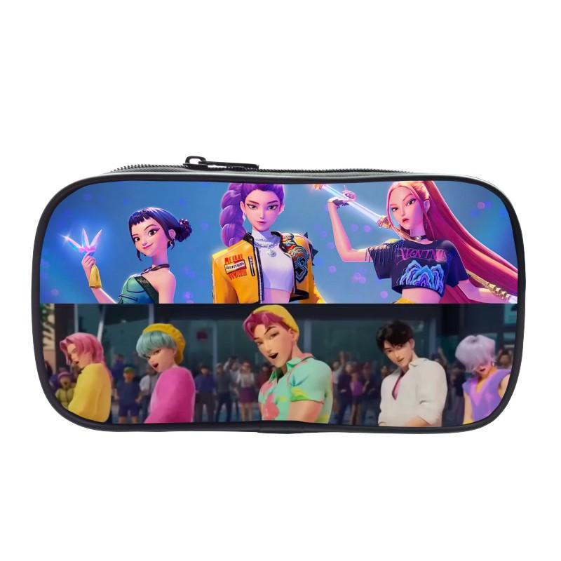 New Printed Witch Huntrix Kpop Student Pencil Bag Kpop Storage Stationery Bag Pencil Bag Men and Women