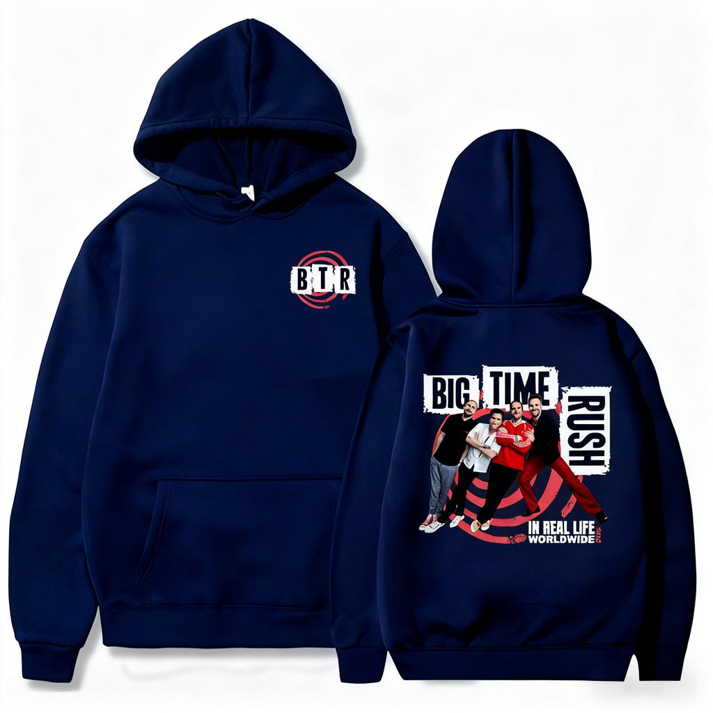 BTR IM ECHTEN LEBEN WELTWEITE TOUR HOODIE Big Time Rush Band Mode Sweatshirts mit Kapuze Langarm Herren Damen Pullover Streetwear