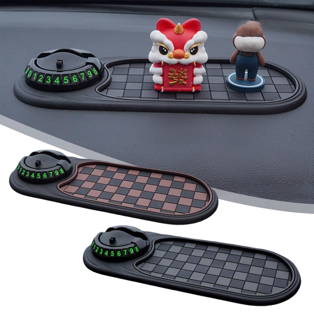 Car Anti-Slip Mat Phone Holder 360-Degree Rotation Phone Simple Installation Resistant Wear Holder Dashboard Car Mat with S2Q0