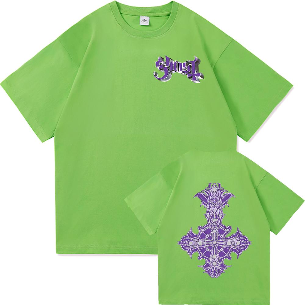 GHOST SKELETÁ Světové turné 2025 Módní pánské estetické vintage hip hopové tričko Unisex Satanizovaná ležérní bavlněná trička