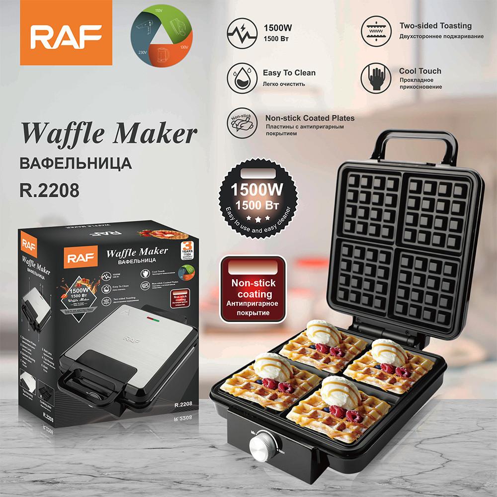 4 Slice No Stick Waffle Maker Double Side Heating Temperature Control Pancake Egg Cake Baking Machine