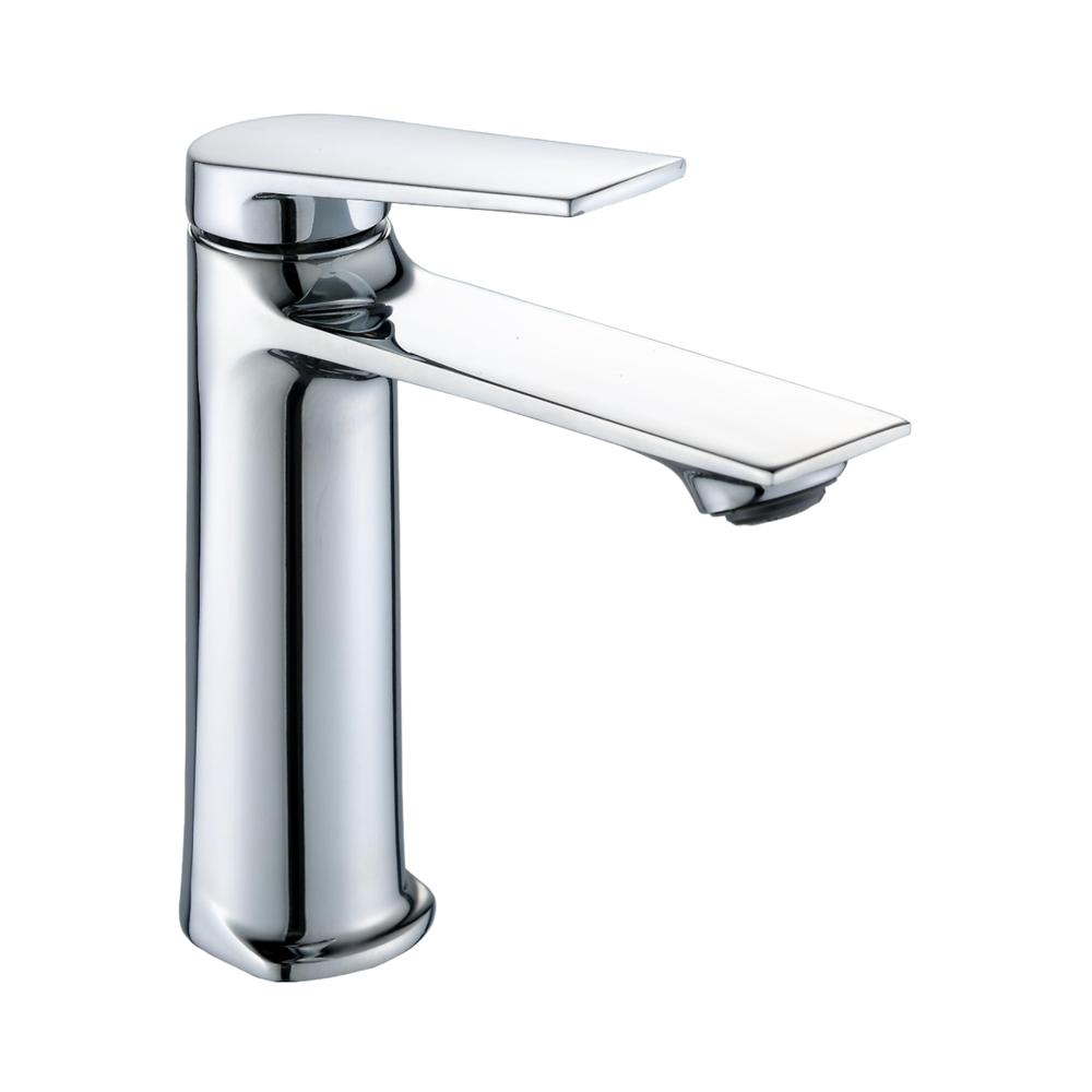 Modern 35mm Chrome Zinc Single Handle Deck Mounted Hot/Cold Bathroom Faucet Classic Tall Basin Mixer Ceramic Hotel Commercial (as the picture,Chrome)