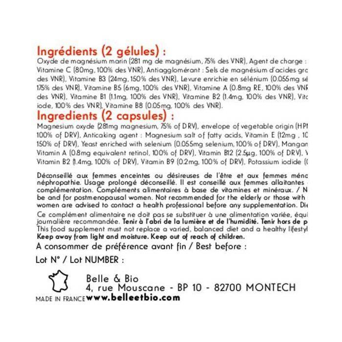 Belle & Bio-Vitamine und Mineralstoffe 120 Kapseln