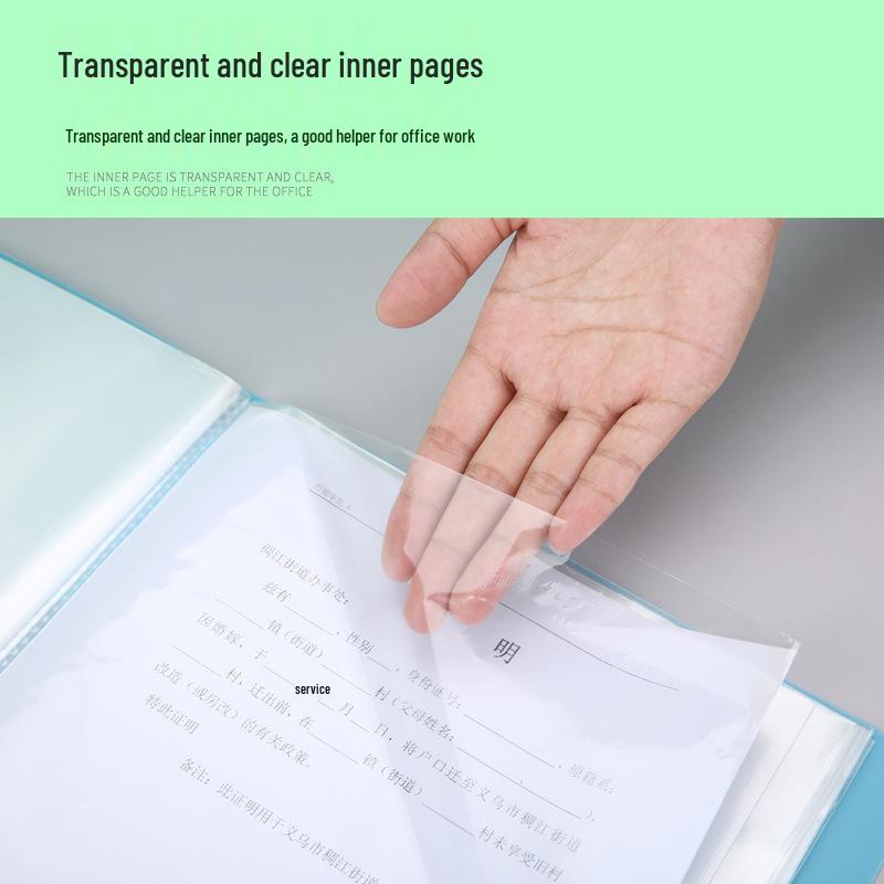 A4 Transparent Multi-Layer Document Holder Ring Binder for Students