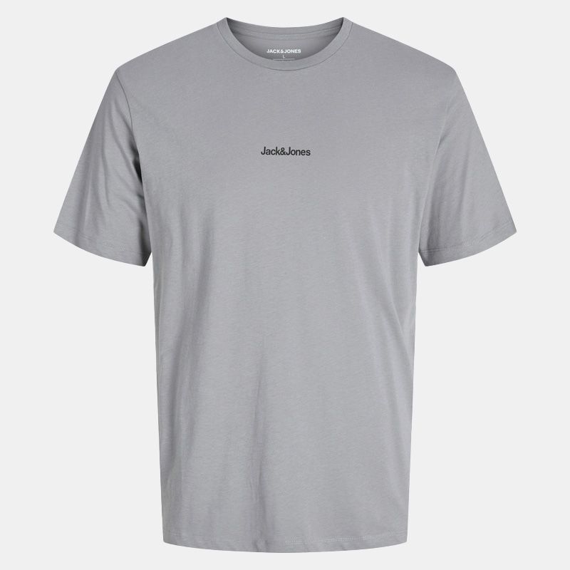 White Mine Round Neck T-shirt Rising Sun Pattern Men JACK & JONES