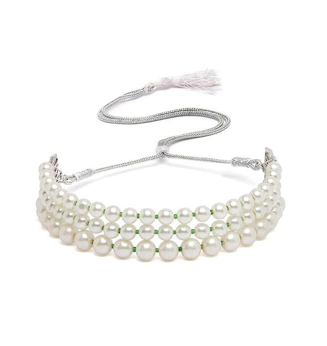 Beautiful Pearl Multilayer Beaded Choker Necklace Set for Women