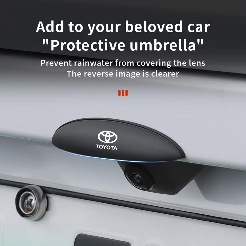 DFCMQJ1 Car Reverse Camera Rain Shield Shade Cover Waterproof Shield For Toyota Gazoo Racing Highlander Corolla AurisRav4 Key Ring