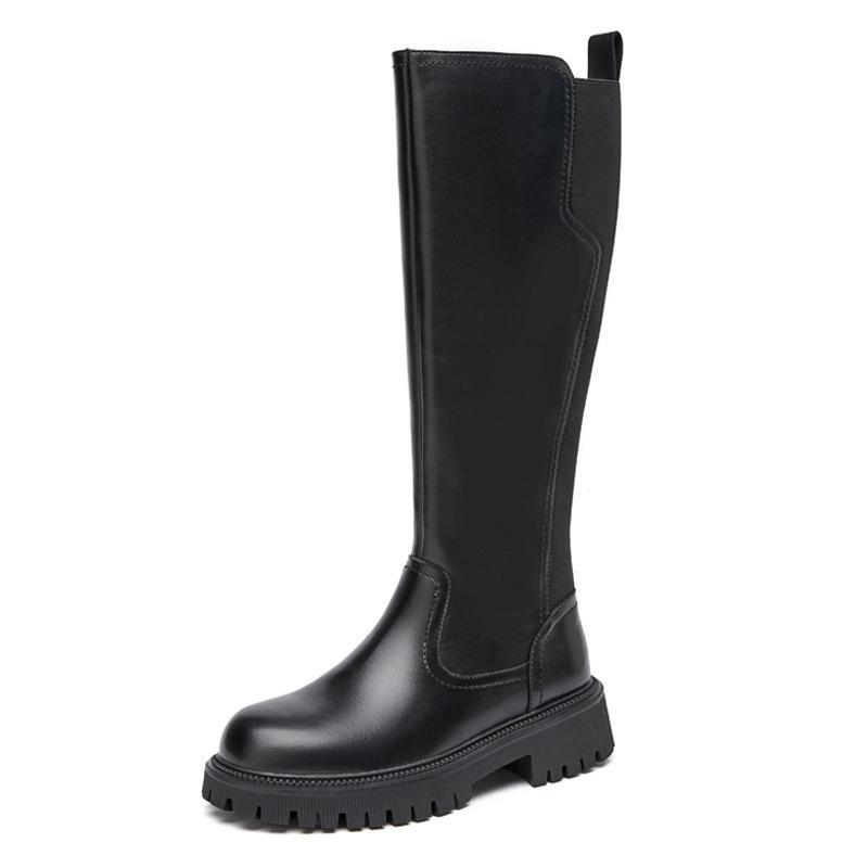 Autumn and winter new elastic thick leg high boots are sent on behalf of large tube circumference knight boots large size women's boots
