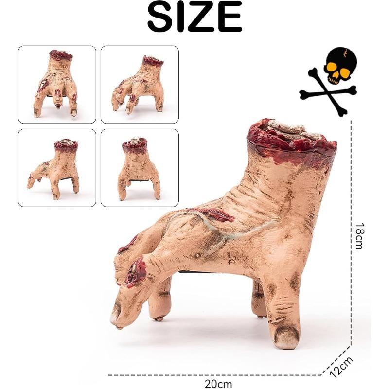 

Хэллоуин Самодвижущиеся и издающие звуки руки, активируемые хлопком, со жуткой музыкой, Страшный реалистичный ползущий зомби, Реквизит для Хэллоуина для дома с привидениями жёлтый