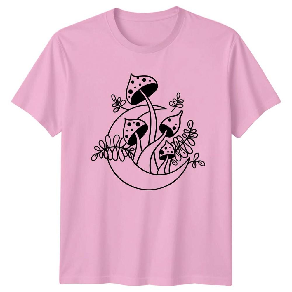 Mystical Mushroom Moon Botanical Fungi TShirt Birthday Gift For Him And Her