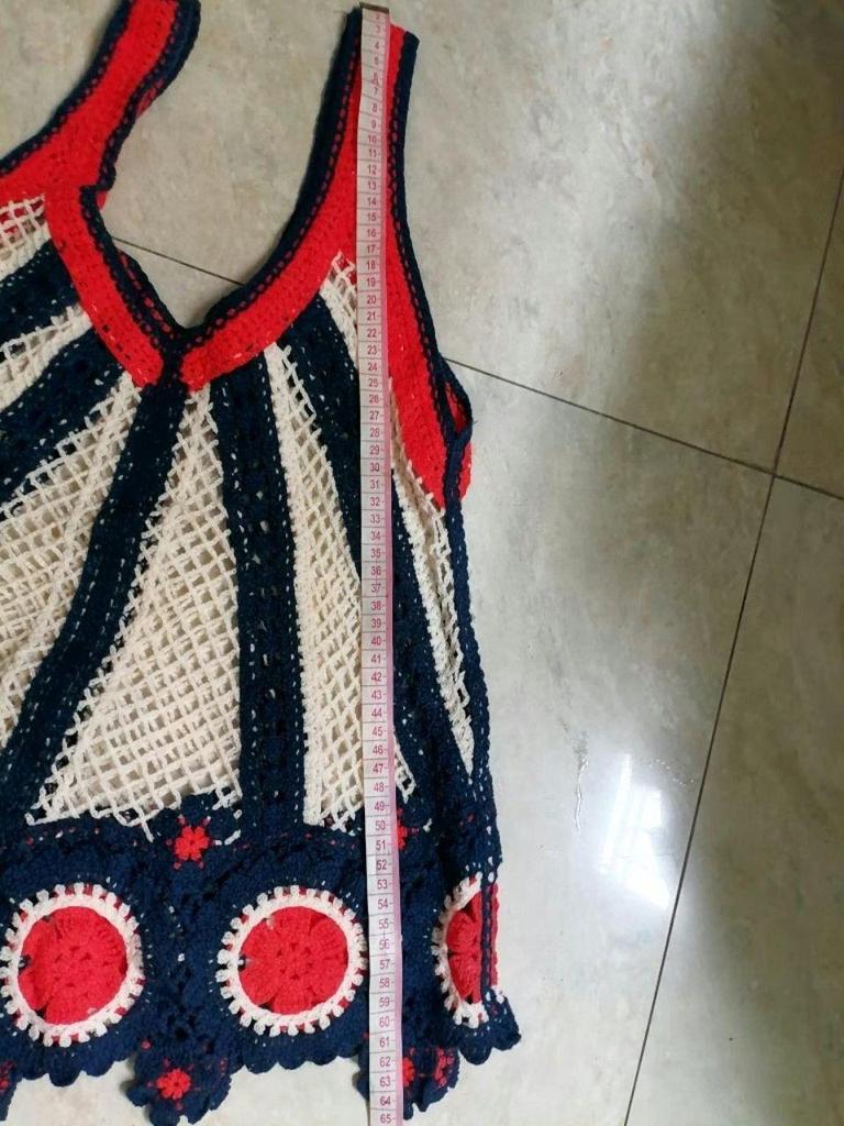 2026 Summer Knit Crochet Lace Tassel Vest Cover-Up