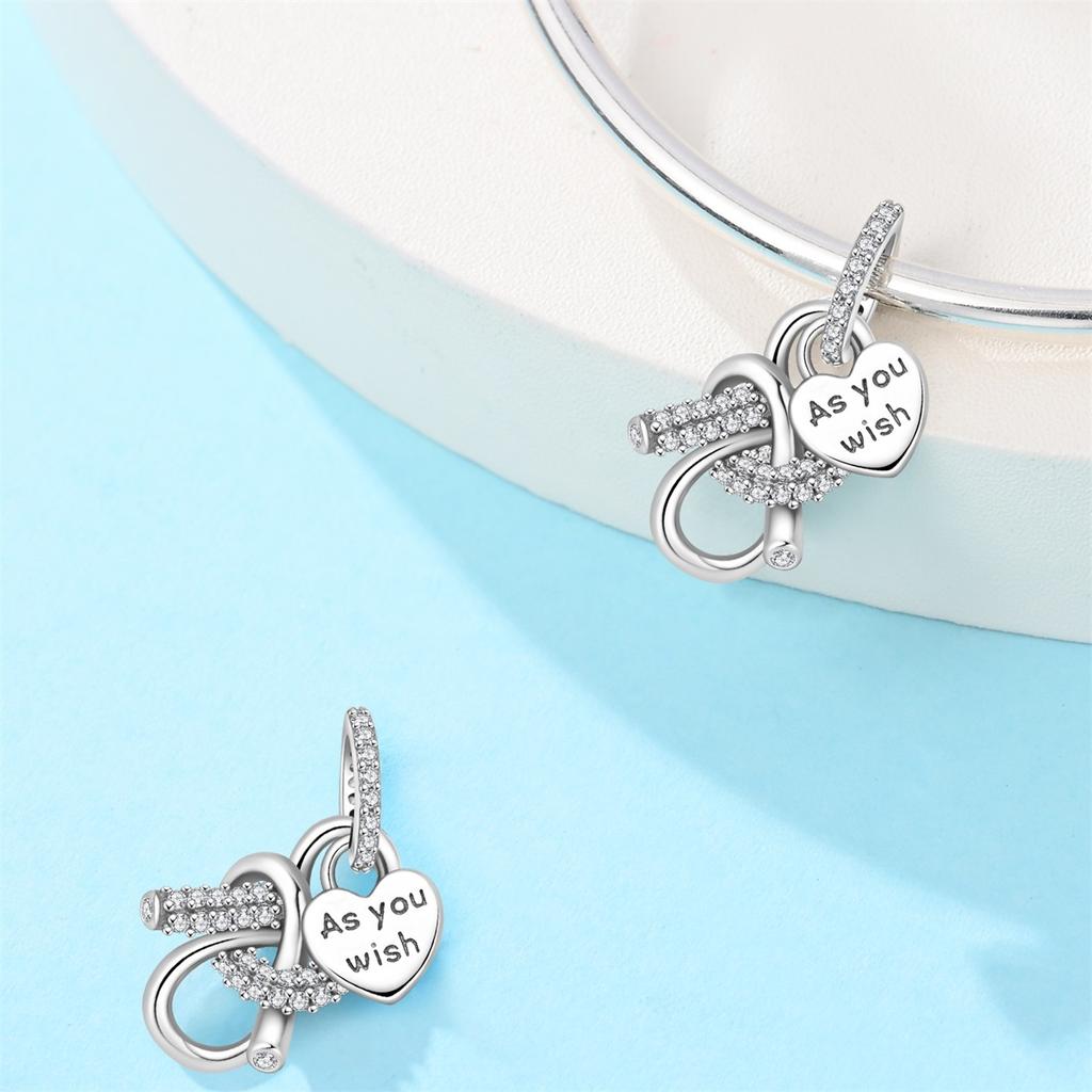 Original Charms Beads Silvering Concentric Knot Romantic Freedom Eternal Wish Charms Pendant DIY Bracelet Jewelry Making