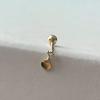 10k 14k my heart charm piercing
