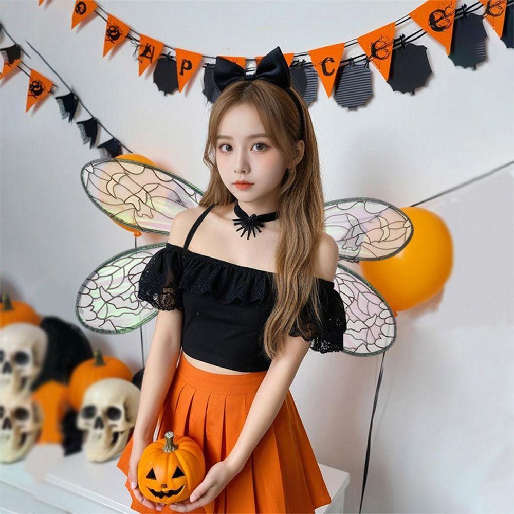 

Halloween Costume Fairy Wings Women Girls Girls Costume Accessories for Cosplay, Party, Dress Up рожевий