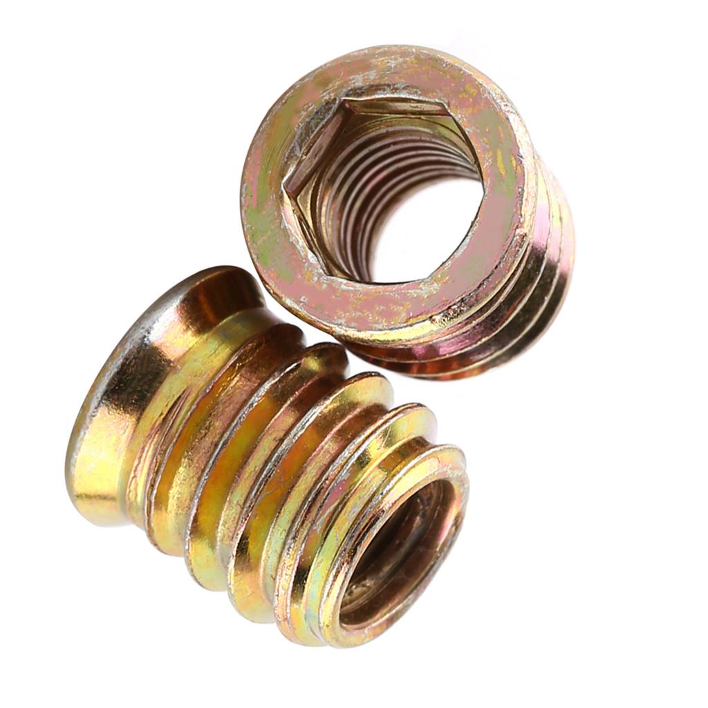 Wood Threaded Insert Nuts Zinc Plated Carbon Steel Furniture Nut (M8*15mm)