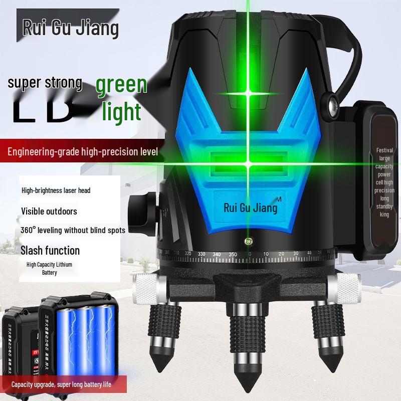 High-Precision Outdoor 2-Line & 5-Line Infrared Green Laser Level with Automatic Leveling