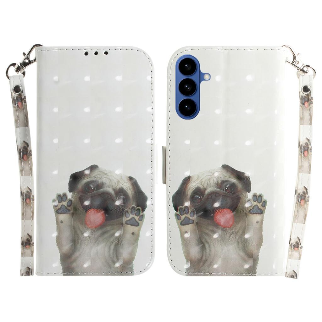 For Samsung Galaxy A57 5G Case Pattern Printing Leather Wallet Phone Cover with Wrist Strap