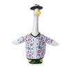 Fußball-Gans-Outfit für 23 Zoll Porzellan-Gans-Statue Fußball-Spieltag Gans Kleidung und Hut Set für Außenbereich Terrasse Rasen Hof Dekoration