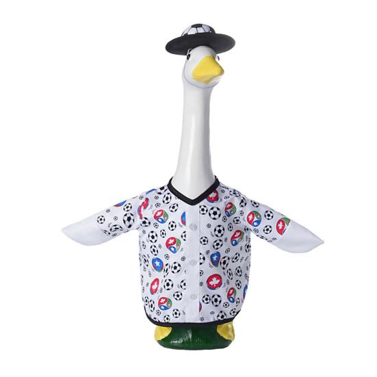 

Футбольный костюм для гуся 23 дюйма, набор одежды и шляпы для гуся на День футбольного матча, декор для крыльца, патио, лужайки, двора A