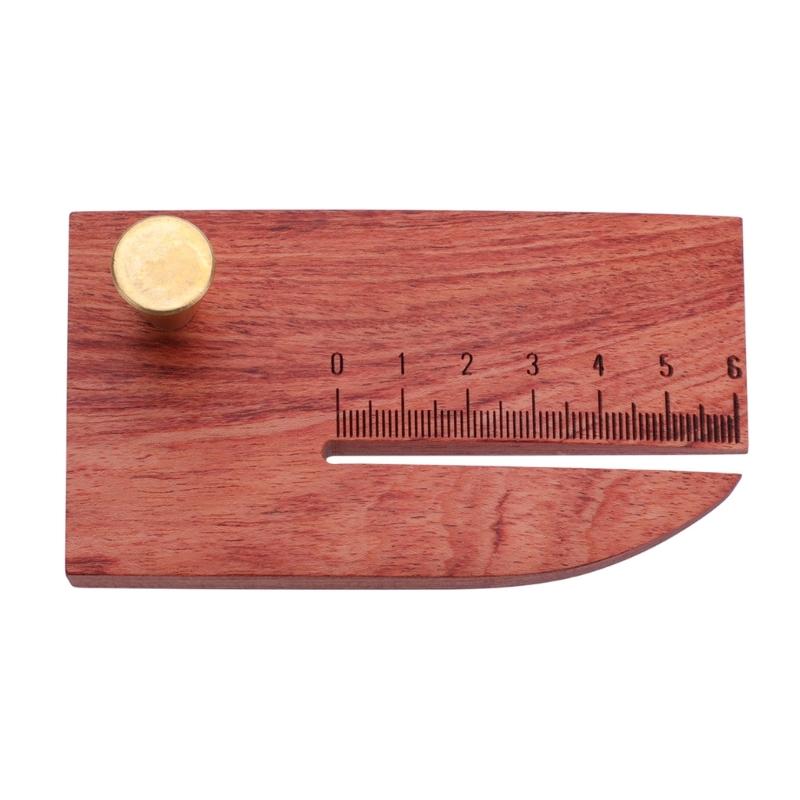 Leather Stitching Punch Aid Plate Wooden Leather Chopper with Clear Scale Leather Punch Plate for Craft Projects
