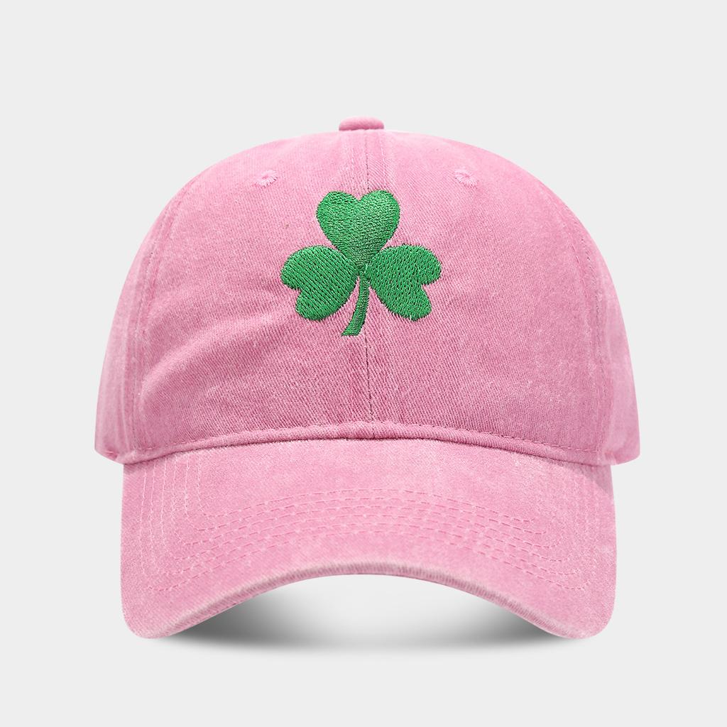 Gorra de Béisbol Verde Irlandés Pareja Retro Trébol Bordado Sombrero Protector Solar Hombres Mujeres Gorra de Pico Trendy Personalizada