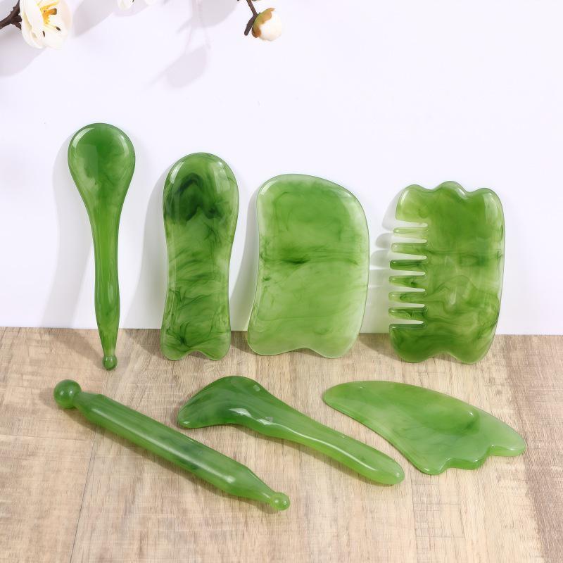 Buffalo Horn Gua Sha Board – Acupoint Scraper for Full Body and Face Meridian Massage in Beauty Salons