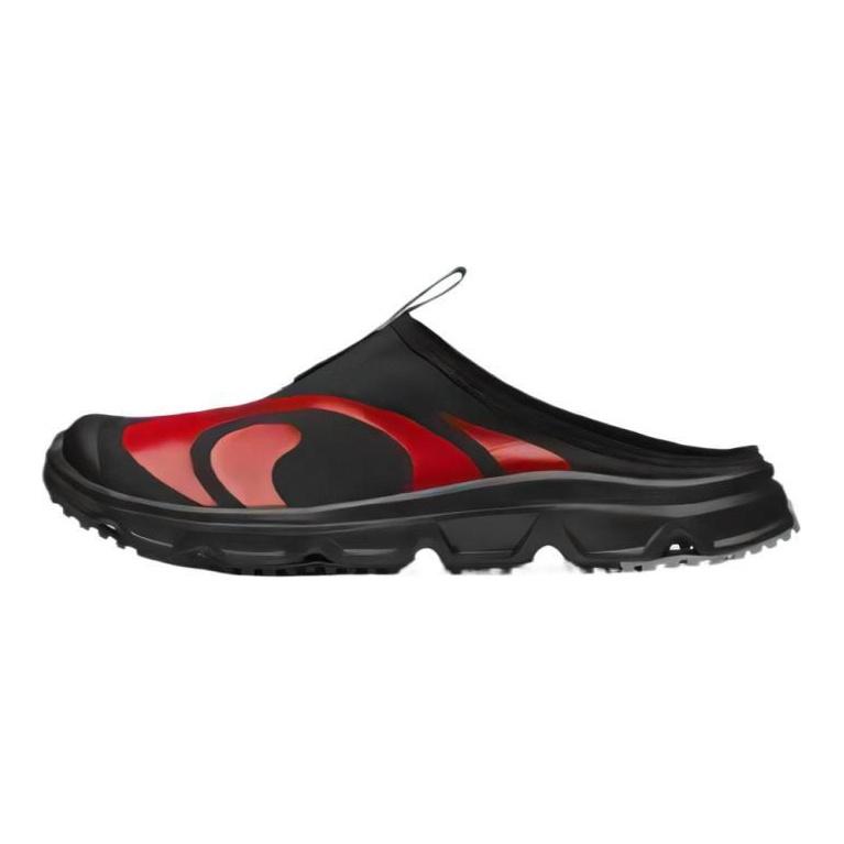 SALOMON RX Slide 3.0 Dämpfung Leicht Niedrig geschnitten Freizeit-Schuhe Unisex Schwarz Legierung Feuerrot Sneaker 477590