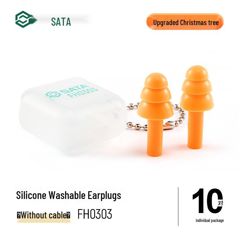 SATA Industrial Anti-Snoring Soundproof Earplugs for Sleep and Noise Reduction