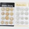 12 Crystal Flower Brooches: Elegant Corsage Accessories for Weddings & Formal Wear