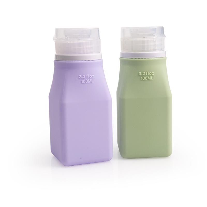 100ml Silicone Travel Bottles for Shampoo and Skincare Samples - Portable, Reusable, Empty Storage Containers
