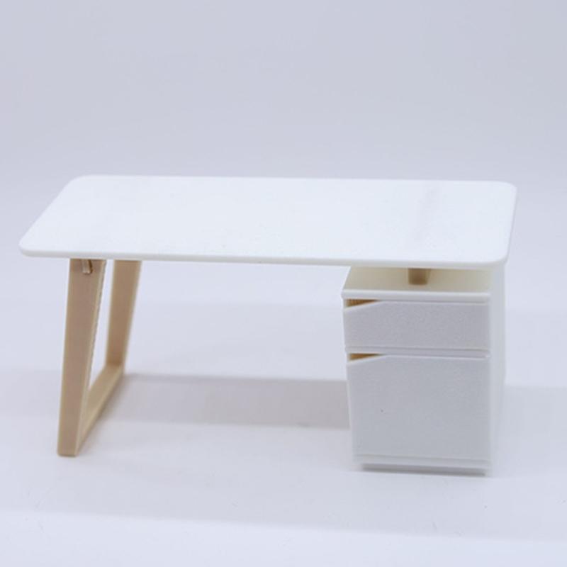 Detailed Mini Office Furniture Set For 1/12 Dollhouses Scene Including Desk And Chair Premium Plastic Materials