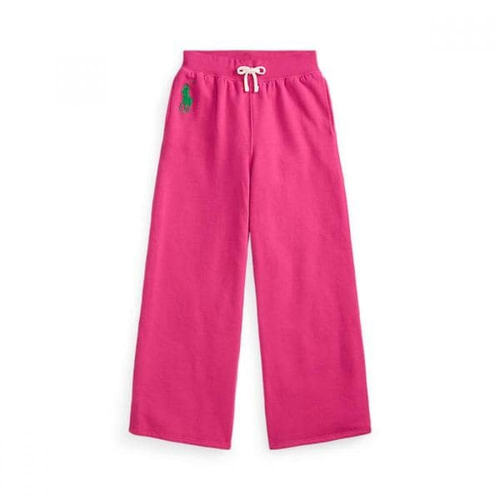Polo Ralph Lauren Girls 7 16 Big Pony Fleece Wide Leg Sweatpants S