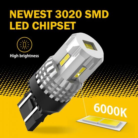 7443 LED Reverse Backup Bulbs Light White For  2018   Ford F150 F250