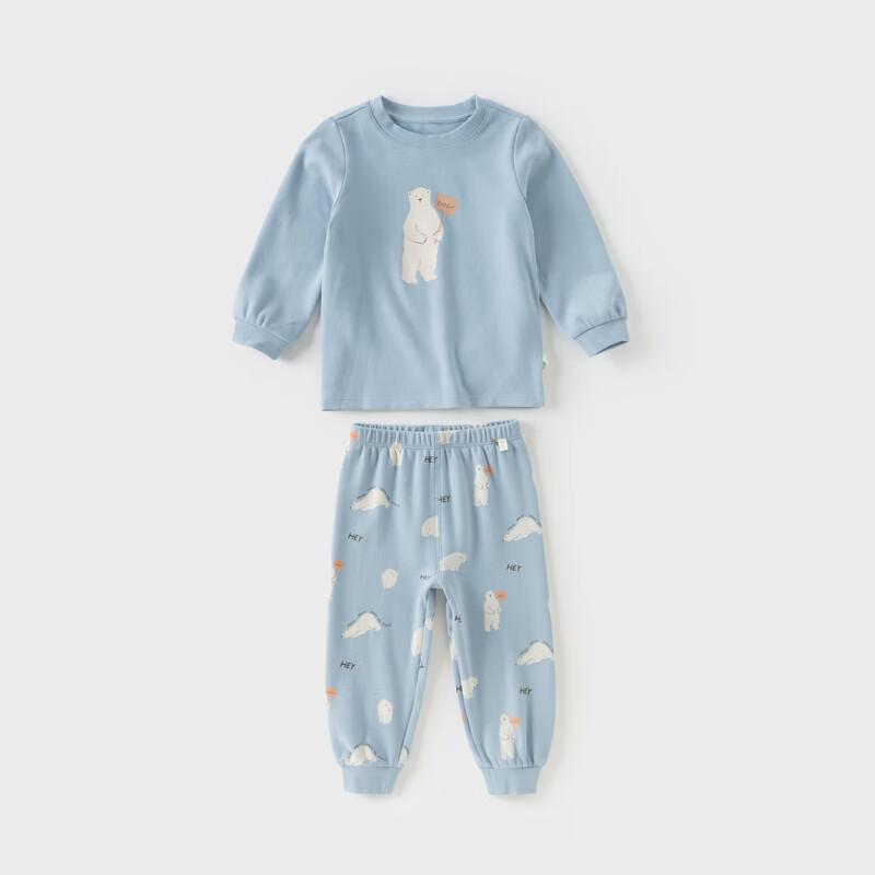 David Bella Boys' 5A Antibacterial Long-Sleeve Underwear Set
