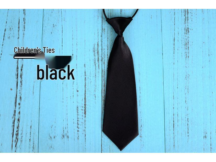 Barne slips uten stryk i svart for gutter og jenter - Skoleuniform og sceneklær