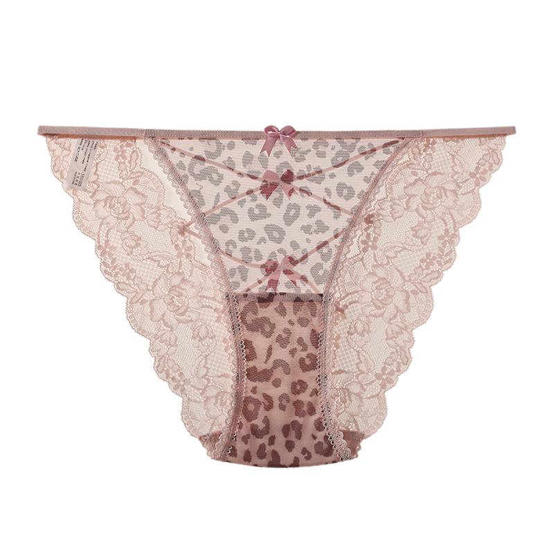 CINOON Women's Sexy Low-Rise Briefs Hollow-Out Cross Strap Panties Lace Pure Desire Close-Fitting Underwear