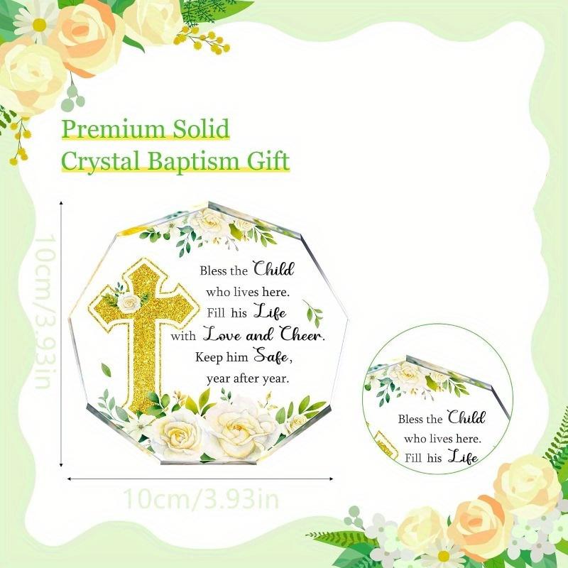 God Bless the Child  Acrylic Baptism Gift - First Bible & Communion Religious Decor chiaro