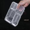 Cmaos Disposable Transparent Three-Compartment Meal Prep Containers with Lids
